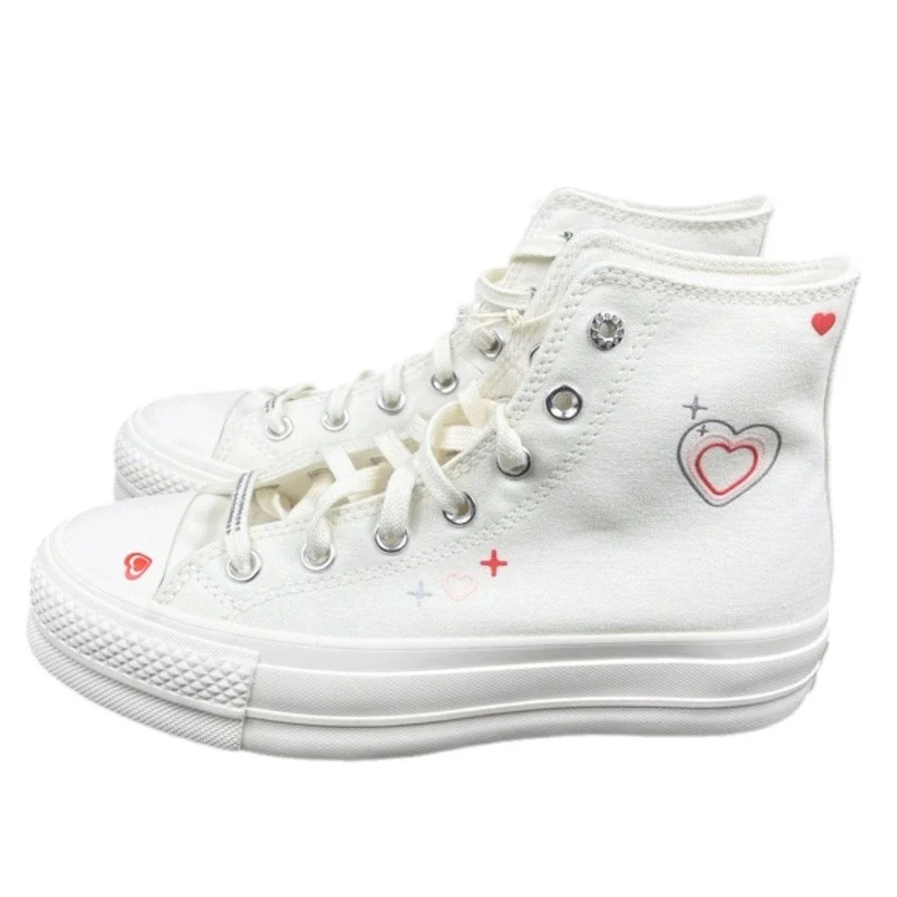 Converse Chuck Taylor All Star Lift Platform Womens‎ 9  "Y2K Heart" A109114C New - Picture 2 of 10
